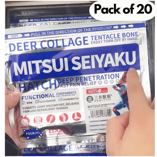 Mitsui Seiyaku “Deer Collagen” Joint & Muscle Comfort Patch (Pack of 20)🔥💪